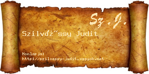 Szilvássy Judit névjegykártya